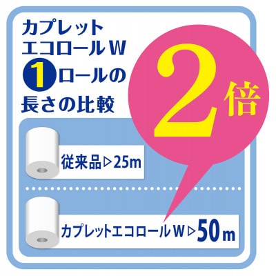 【2ヵ月毎定期便】トイレットペーパー　ダブル　カプレットエコロール　2倍巻き　計72ロール　全3回