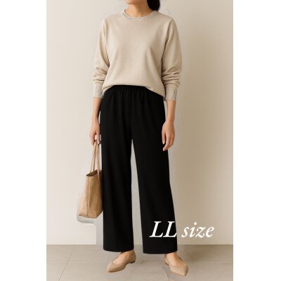 【日本製品】春夏ワイドレディースパンツ　美しさと快適さの両方を兼ね備えたパンツ(LLサイズ)