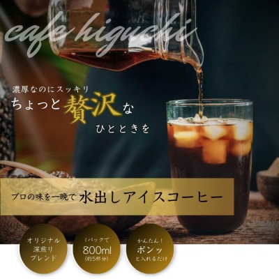 自家焙煎 珈琲工房ひぐちの水だしコーヒー  2袋 (10個入り×2)
