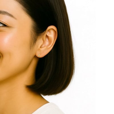 ピアス 18金 イニシャル アルファベット 片耳 「A」