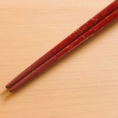津軽塗 すべらない箸 こごり(唐塗 赤々・大箸)|24_tnk-150101ba