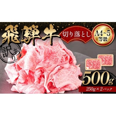 【訳あり】A4等級以上 飛騨牛 切り落とし 250g×2 計500g