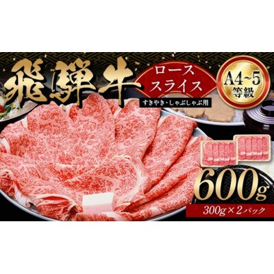 A4等級以上 飛騨牛ローススライス 600g 300g×2パック