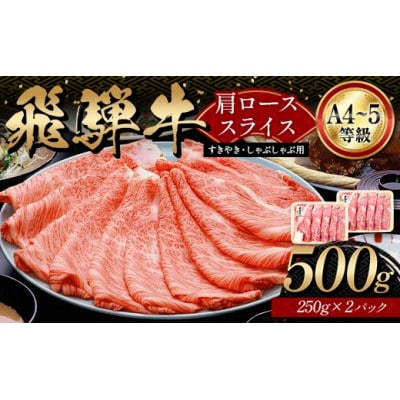 A4等級以上 飛騨牛 肩ロース 500g(250g×2パック) F6M-326