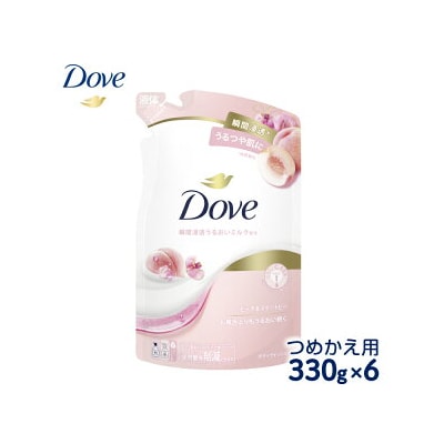 ダヴ ボディウォッシュ ピーチ&スイートピー つめかえ用 330g×6 ※離島への配送不可