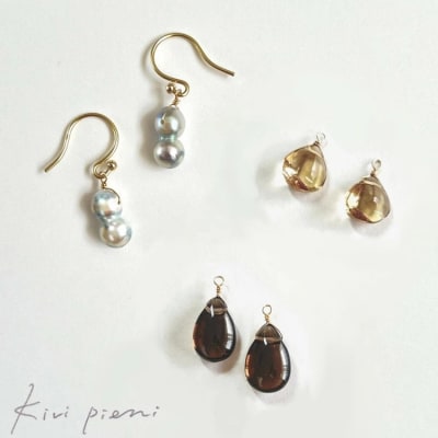 【天然石ジュエリー】選べる3Way　k10(10金)着せ替えピアス