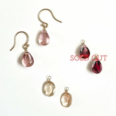 【天然石ジュエリー】選べる3Way　k10(10金)着せ替えピアス