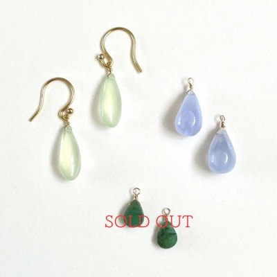 【天然石ジュエリー】選べる3Way　k10(10金)着せ替えピアス