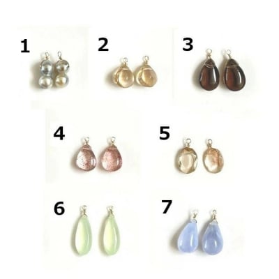 【天然石ジュエリー】選べる3Way　k10(10金)着せ替えピアス