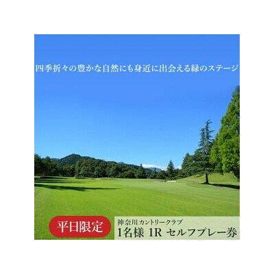 !相模原でゴルフ!神奈川カントリークラブ【平日限定】1名様　1Rセルフプレー券