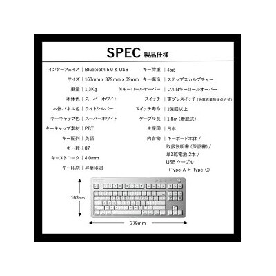 東プレ REALFORCE R3 TKL for mac(型式:R3HH21)