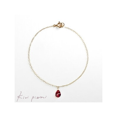 【天然石ジュエリー】ガーネット　k10(10金)ブレスレット