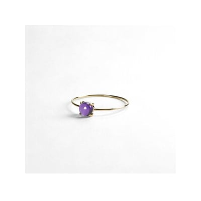 【選べるサイズ】【天然石ジュエリー】アメジスト　k10(10金)リング
