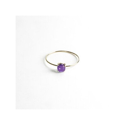 【選べるサイズ】【天然石ジュエリー】アメジスト　k10(10金)リング
