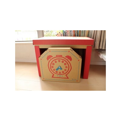 子供用ダンボール家具ジュニアデスクチェア&絵本ラック&本棚セット