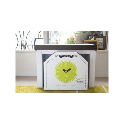 子供用ダンボール家具ジュニアデスクチェア&絵本ラック&本棚セット