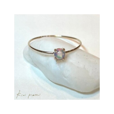 【天然石ジュエリー】 オパール k10(10金)リング◇