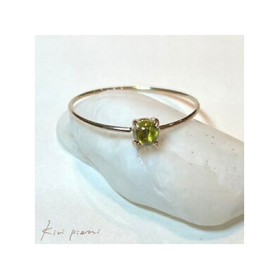 【天然石ジュエリー】 ペリドット k10(10金)リング◇