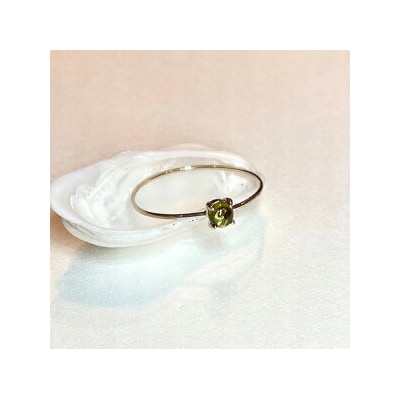【天然石ジュエリー】 ペリドット k10(10金)リング◇