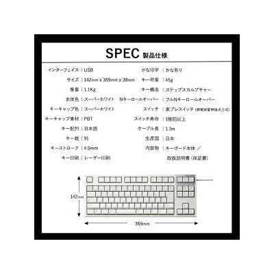 東プレ REALFORCE R3S 有線　静電容量無接点方式キーボード(型式R3SC21)