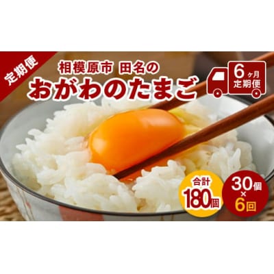 【6ヶ月定期便】【毎月後半発送】相模原市田名のおがわのたまごMサイズ 30個(27個+割れ補償3個)