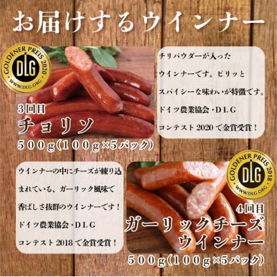 【4回定期便】高座豚手造りウインナー