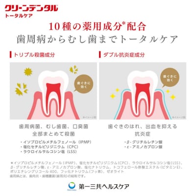 クリーンデンタル トータルケア 100g 3本セット | 歯磨き粉 歯磨き ハミガキ デンタルケア