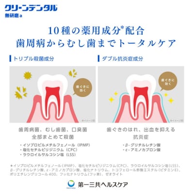 クリーンデンタル 無研磨 90g 3本セット