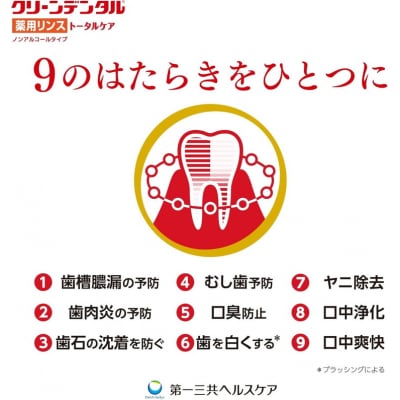 クリーンデンタル 薬用リンス トータルケア 450ml 3本セット | 歯磨き粉 歯磨き ハミガキ