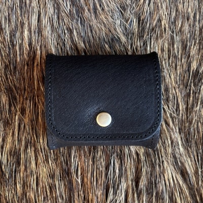 相模原産イノシシ革 コインケース (黒) 1個