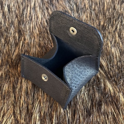 相模原産イノシシ革 コインケース (黒) 1個