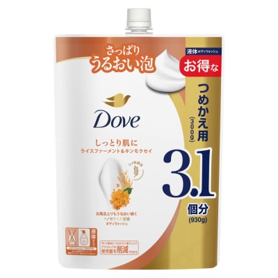 ダヴ ボディウォッシュ ライスファーメント&キンモクセイ つめかえ用 930g×6