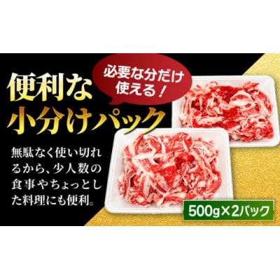 博多和牛切り落とし1kg(うきは市) U050-1MT-BFS1