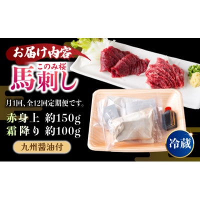 【毎月定期便】このみ桜赤身上&霜降りセット U050-3MT-HSS2-12(うきは市)全12回