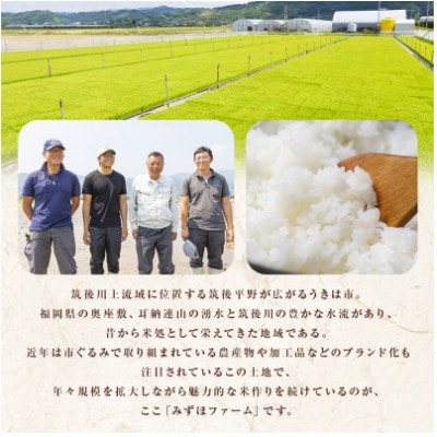【毎月定期便】UKIHA RICE 白米10kg×3ヶ月(特別栽培米)063-0151x1　全3回