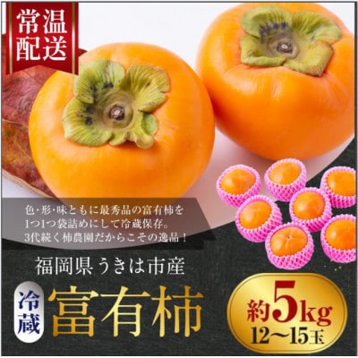 【先行予約】西見柿農園 冷蔵富有柿 12玉～15玉(約5kg)【2026年12月下旬～発送予定】