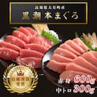 【高知県大月町産 本マグロ】 中トロ・赤身900g
