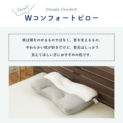 Sleep Medical W(ダブル)コンフォートピロー 詰め物パイプ、わたでかんたん高さ調節