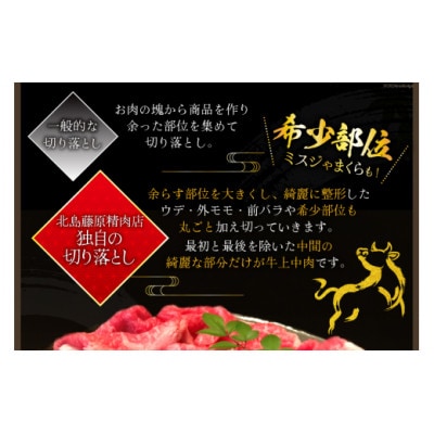 牛肉 訳あり 阿波黒牛 牛上中肉 切り落とし 1kg(200g×5パック) 北島藤原精肉店 徳島県