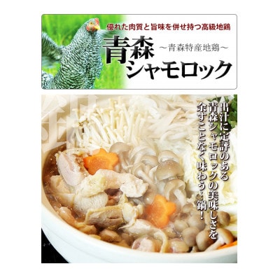 特産地鶏 青森シャモロック 地鶏鍋セット(3～4人前)