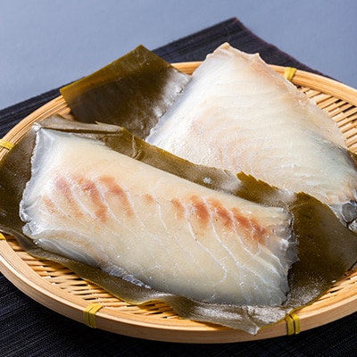 天然平目昆布〆 100g×2pと天然真鯛昆布〆 100g×2pセット