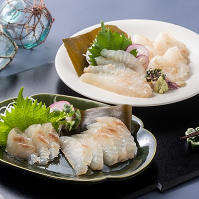 天然平目昆布〆 100g×2pと天然真鯛昆布〆 100g×2pセット