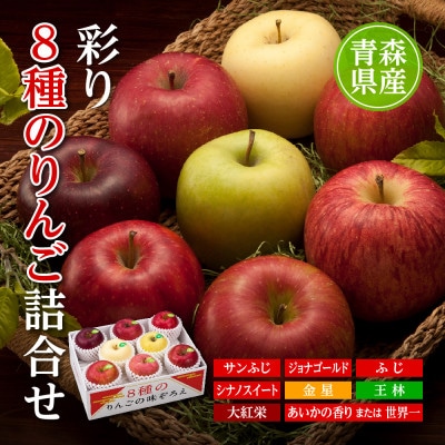 りんご/青森県産　彩り8種のりんご詰合せ