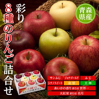 りんご/青森県産　彩り8種のりんご詰合せ
