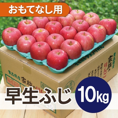 【26年10月から順次発送】平均糖度12度以上! 早生ふじ 約10kg おもてなし用 青森 りんご