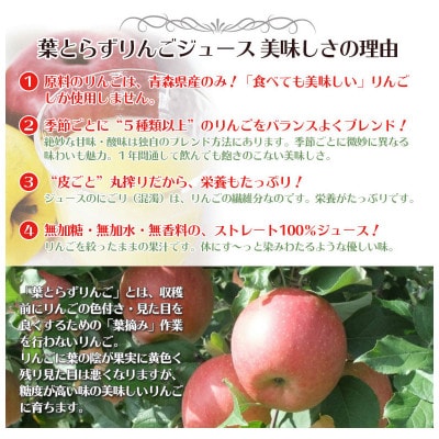 葉とらずりんごジュース　1000g×12本入り