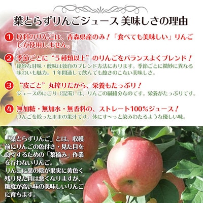 葉とらずりんごジュース　1000g×12本入り