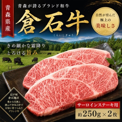A4 ランク以上 あおもり 倉石牛 サーロインステーキ 約250g×2枚