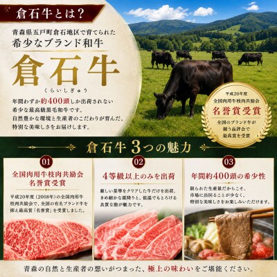 A4 ランク以上 あおもり 倉石牛 サーロインステーキ 約250g×2枚