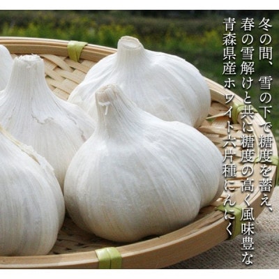 青森県産ホワイト六片種にんにく 1kg 大玉 (贈答用)